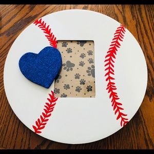 Baseball Hanging Wall 3 1/2” X 5 1/2” Photo Frame